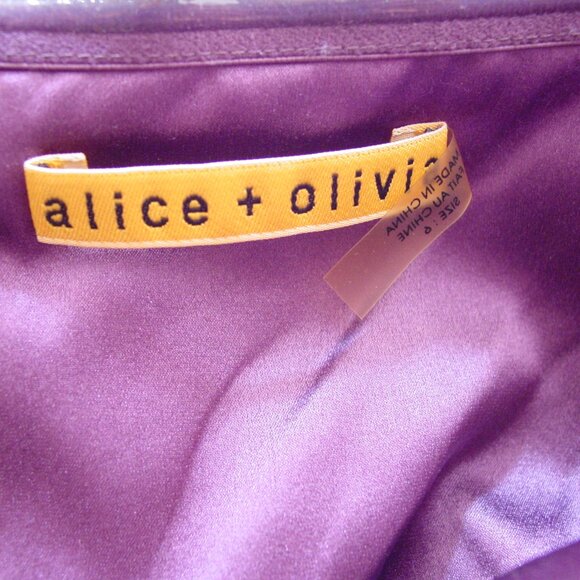 ALICE + OLIVIA Jasmine $498 Pleated Silk Ombre Strapless Bustier Mini Dress 6 - Picture 10 of 10